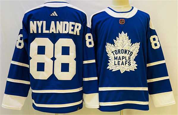 Men%27s Toronto Maple Leafs #88 William Nylander Blue 2022 Reverse Retro Stitched Jersey->tampa bay lightning->NHL Jersey